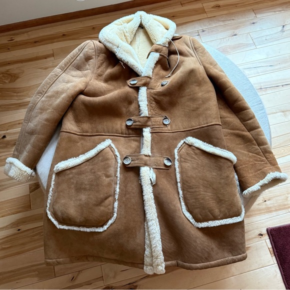 RARE!!!! Collectible 1970's Men's Tan/cognac/brown Shearling Coat - Picture 12 of 16